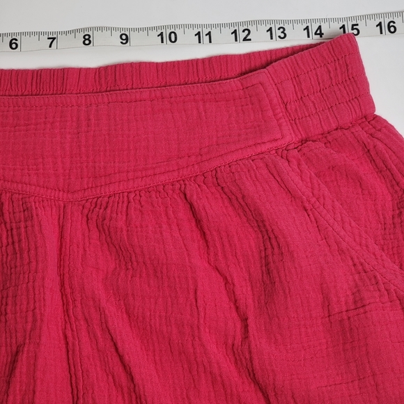 Anthropologie Weekdays Coral Cotton Jogger Style Pants with Button Hem, EUC, szM - Picture 9 of 10